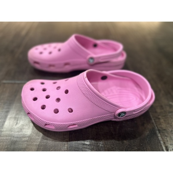 Crocs Classic Clogs Pink Slip On‎ Shoes Women Size 11 Classic Outdoor Comfort - Picture 2 of 5